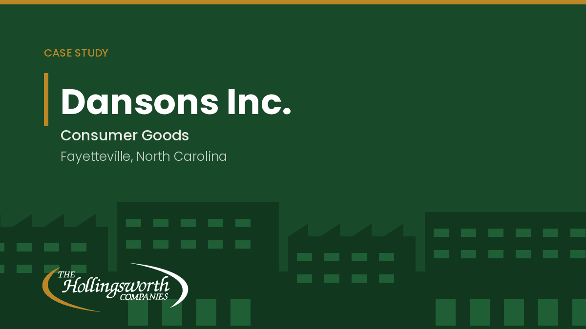 Dansons Inc. case study cover: consumer goods, Fayetteville, North Carolina