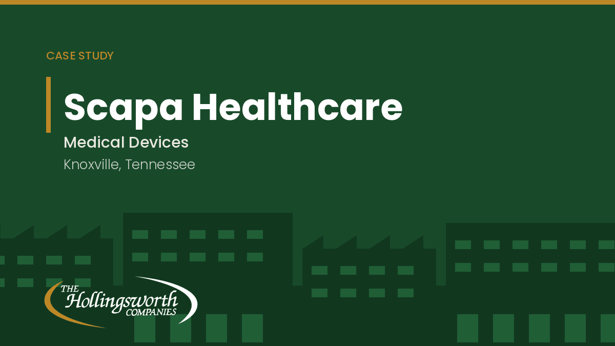 Scapa Healthcare case study cover: medical devices, Knoxville, Tennessee