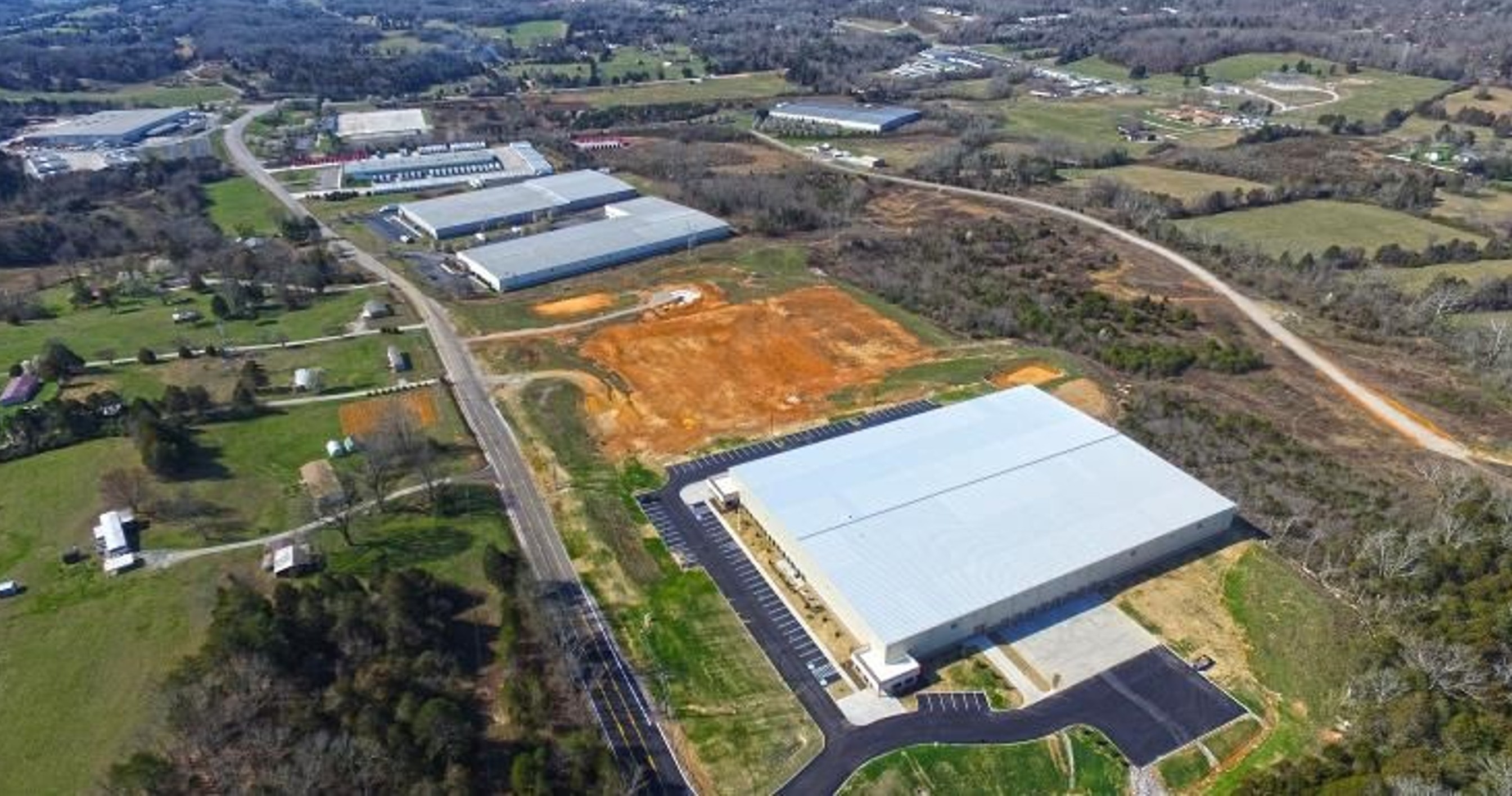 Aerial view of David Jones Industrial Park