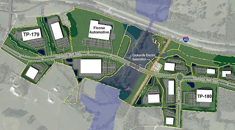 Aerial view of Highlands Business Park