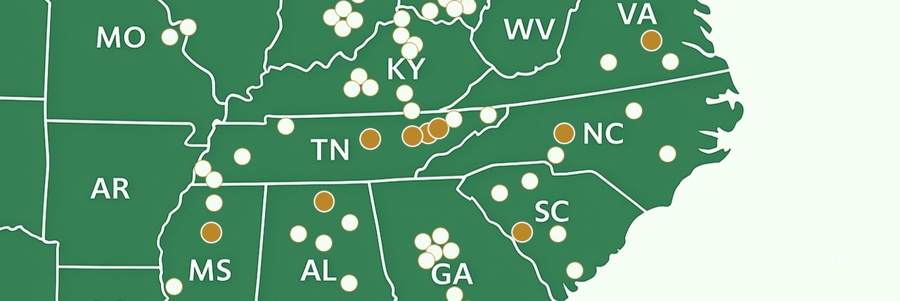 SouthPoint Business Parks and Industrial Facilities across the Southeast - Strategic Coverage Map